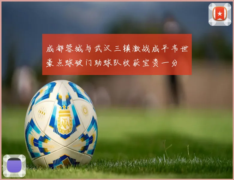 成都蓉城与武汉三镇激战成平韦世豪点球破门助球队收获宝贵一分